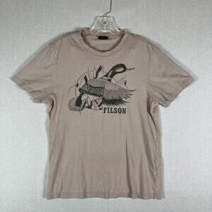 CC Filson Mallard Duck Shirt Size Medium Hunting T Shirt Tiny Holes See Photos